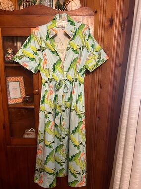 HOLLY SHAE BRIA TROPICAL MIDI DRESS Size M/L